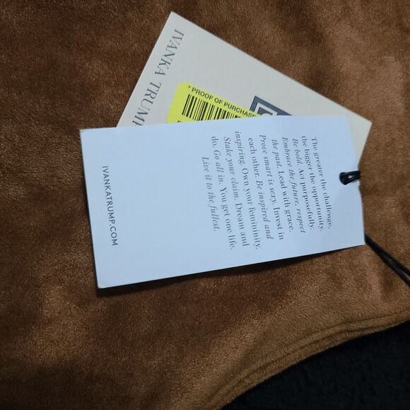 NWT Ivanka Trump Womens Skirt Brown Size 10 Polyester A-Line Zip in Back Lined - Picture 7 of 11